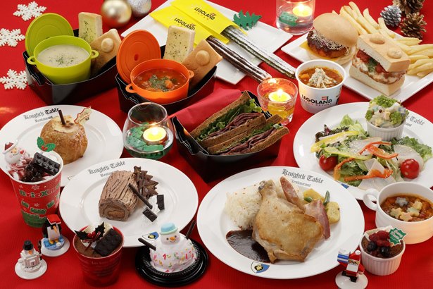 Makanan bertema Natal di Legoland.