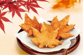 Nikmati tempura momiji yang tak berminyak.