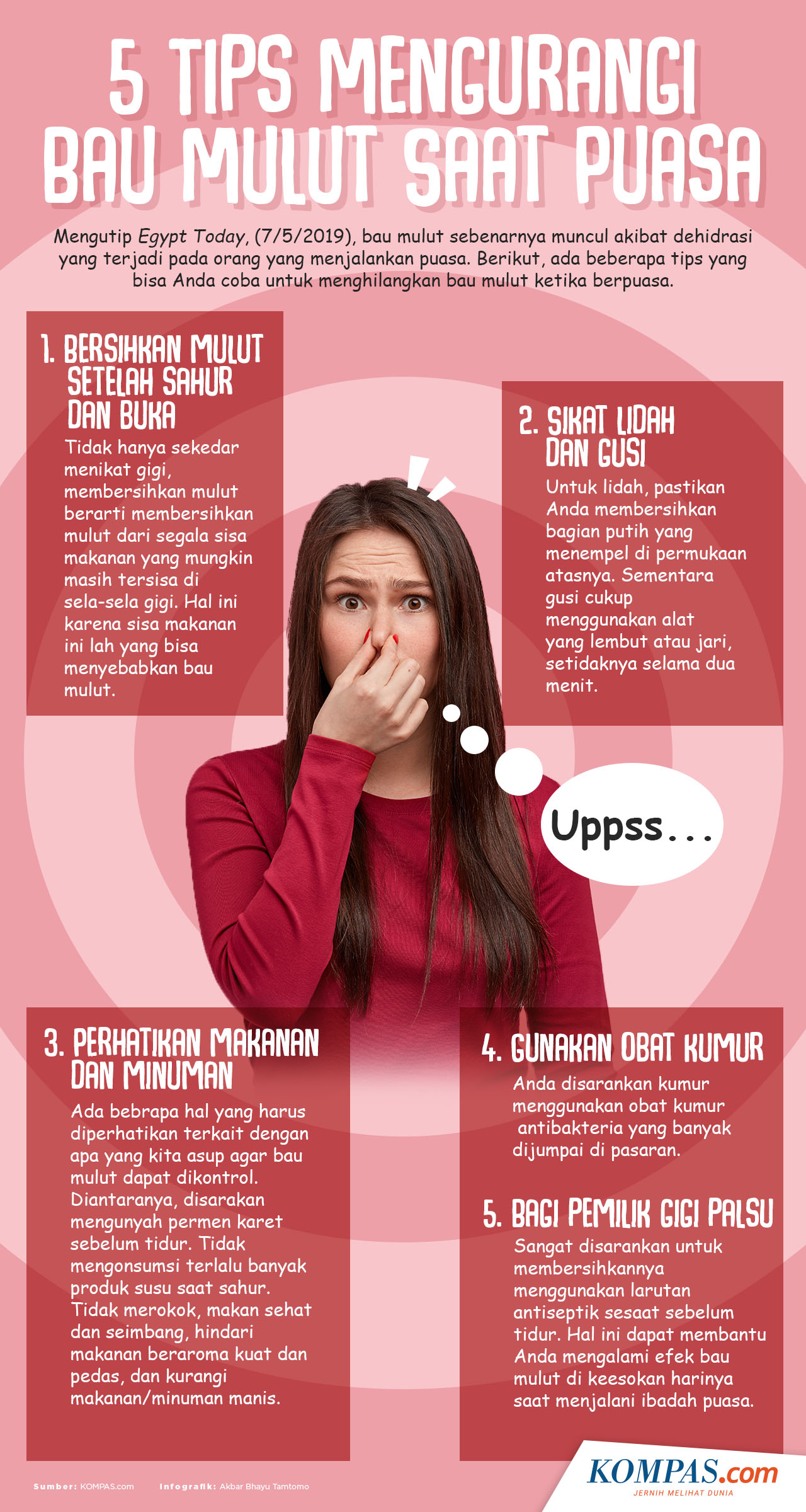 INFOGRAFIK: 5 Tips Mengurangi Bau Mulut Saat Puasa