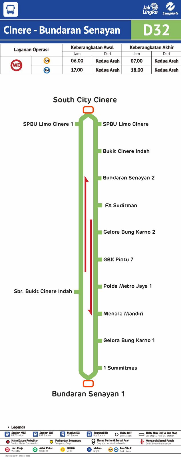 Rute Royaltrans D32 Cinere-Bundaran Senayan