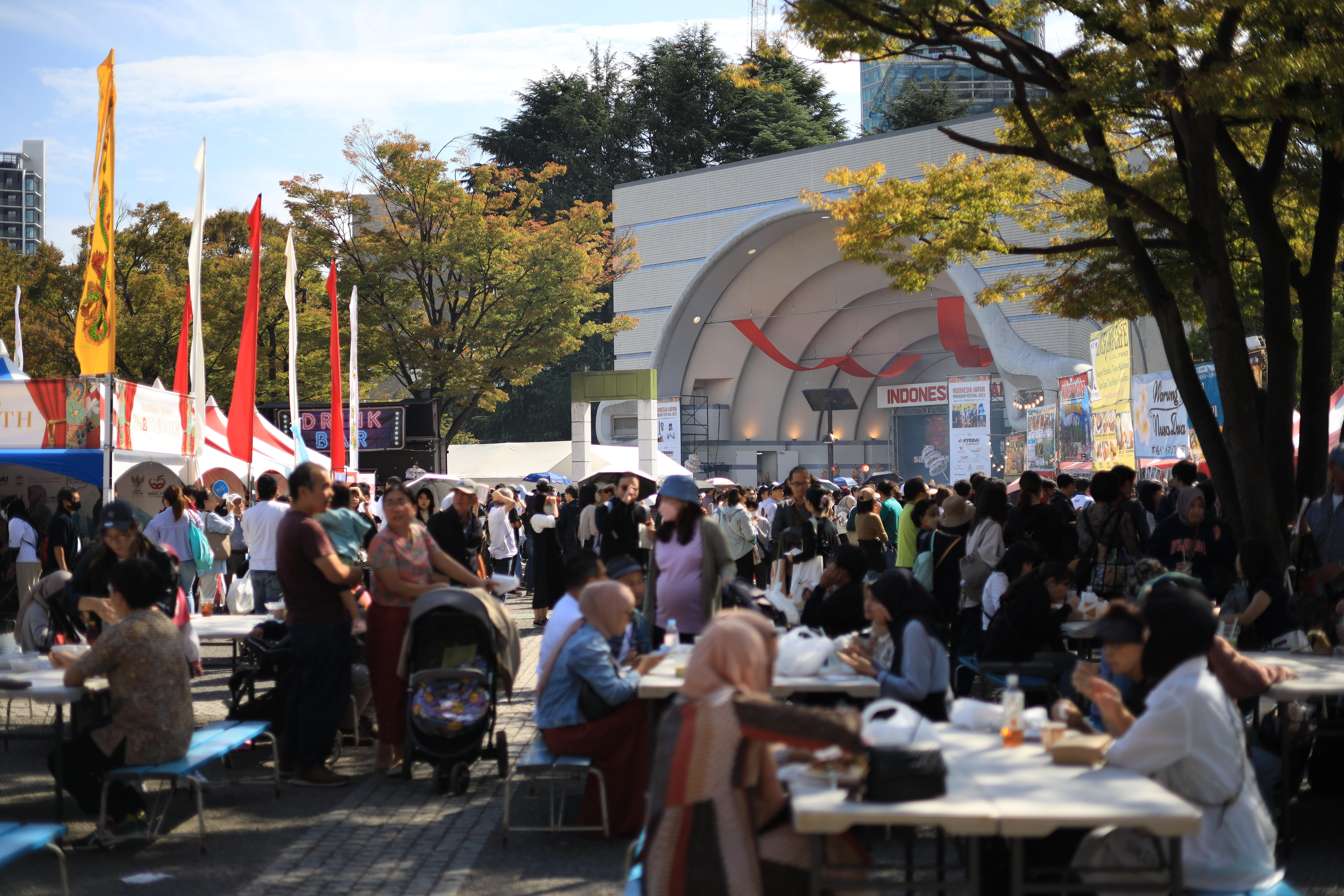 Festival Persahabatan Indonesia Jepang 2023 di Taman Yoyogi, Tokyo.