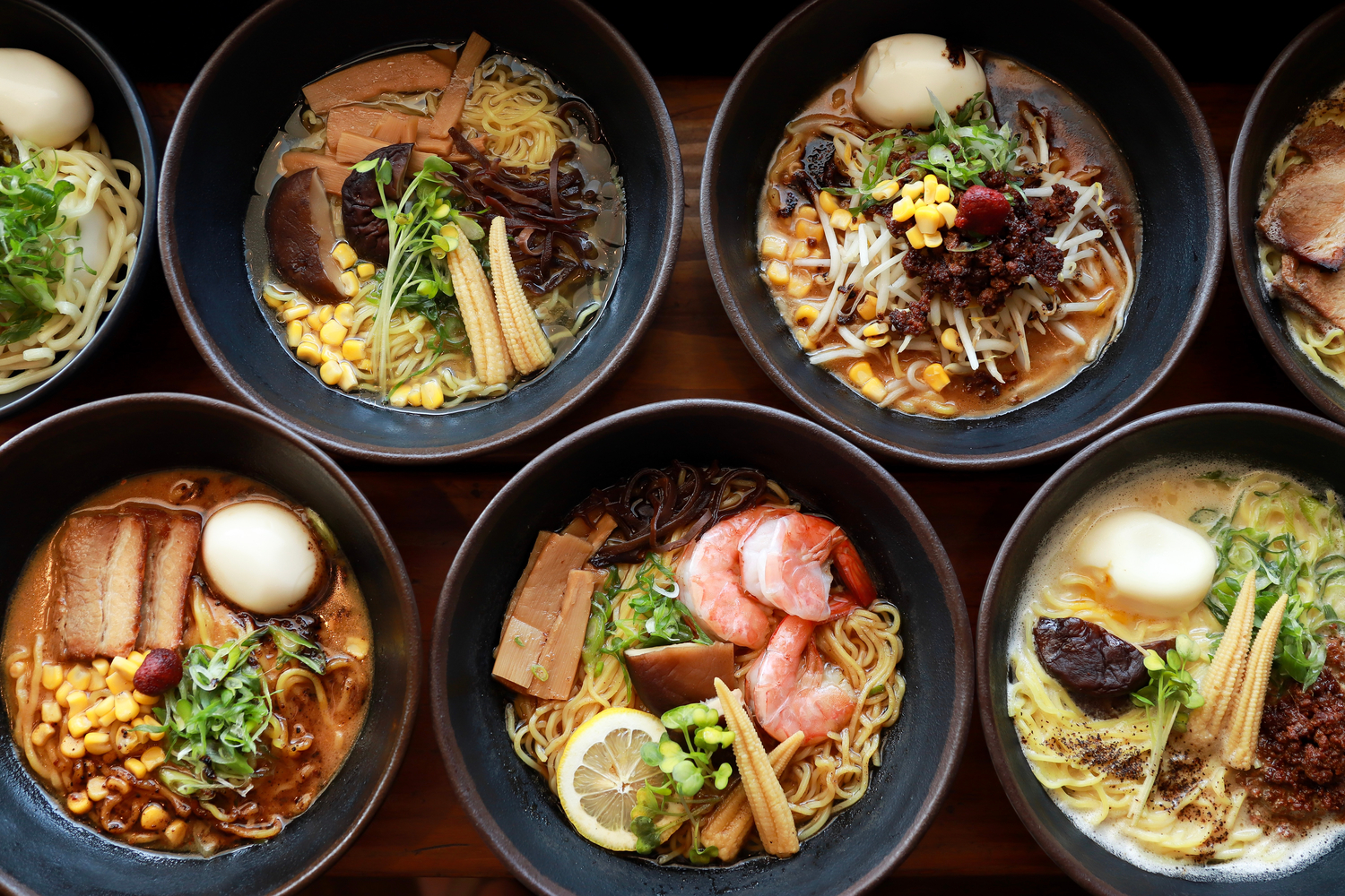 Ramen seafood, ramen tradisional, Jepang, nasi, telur rebus lembut