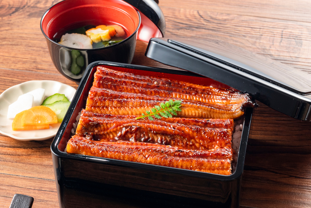 Grilled eel on top of rice,unaju.