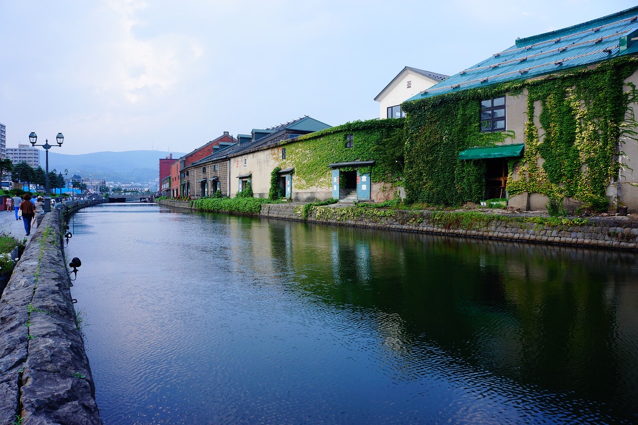 Kanal Otaru di Hokkaido Jepang.