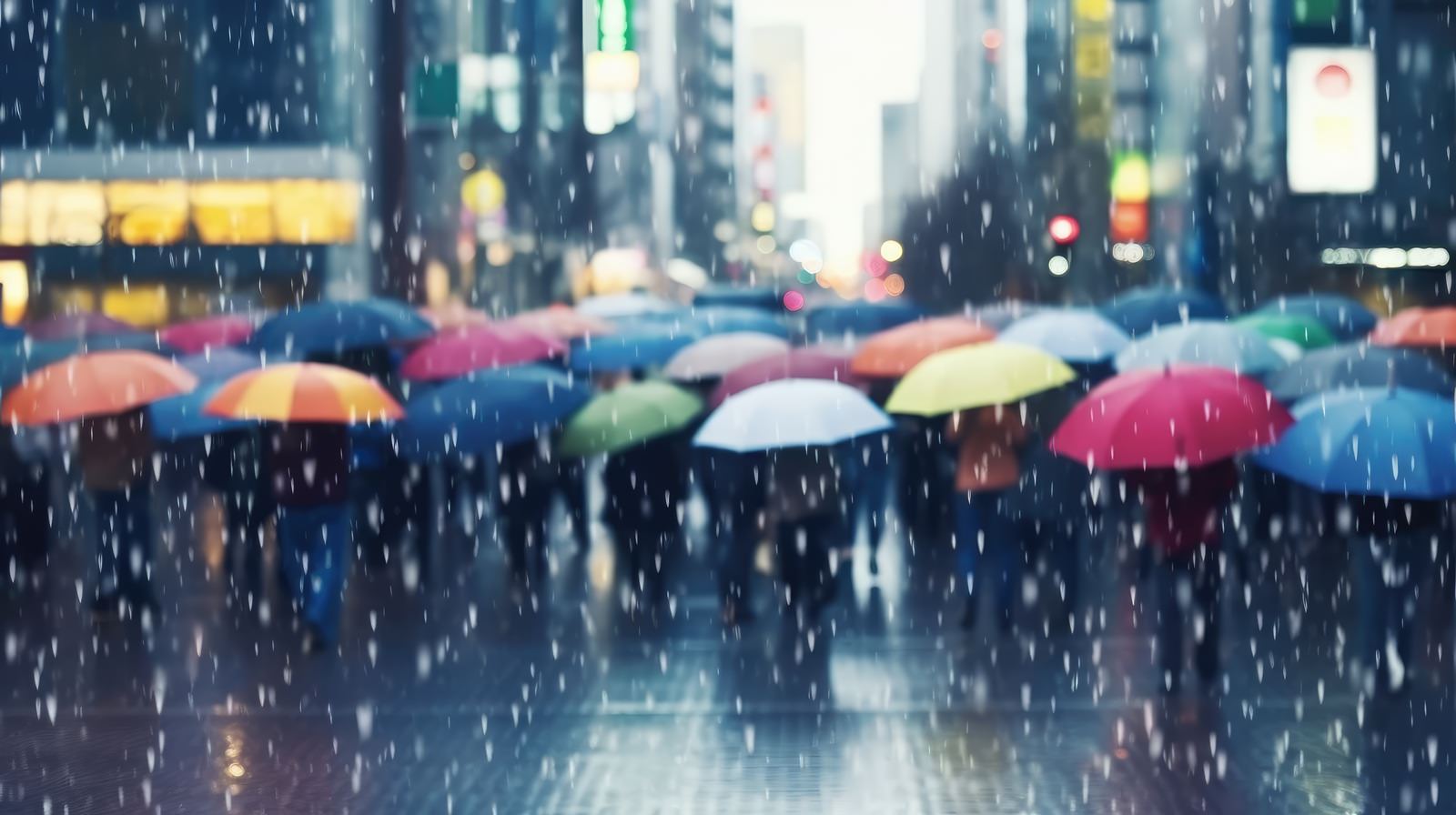 Ilustrasi hujan di Jepang.