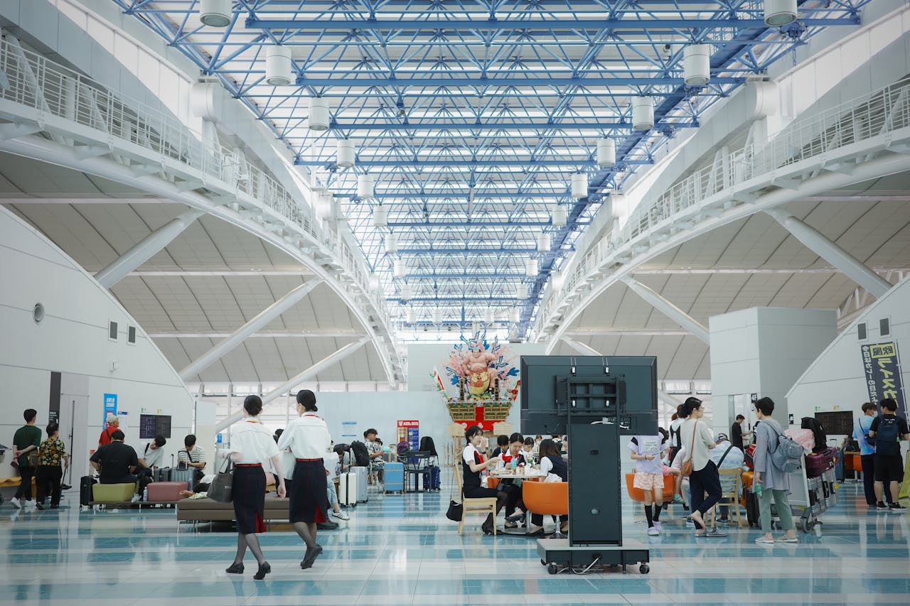 Ilustrasi bandara di Jepang. 