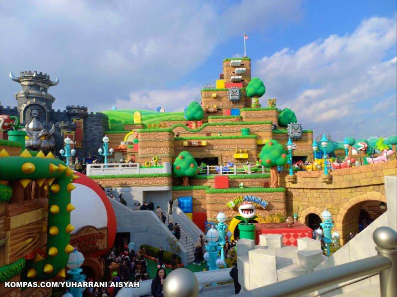 Super Mario World di area Super Nintendo Word Universal Studios Japan. (KOMPAS.COM/YUHARRANI AISYAH)