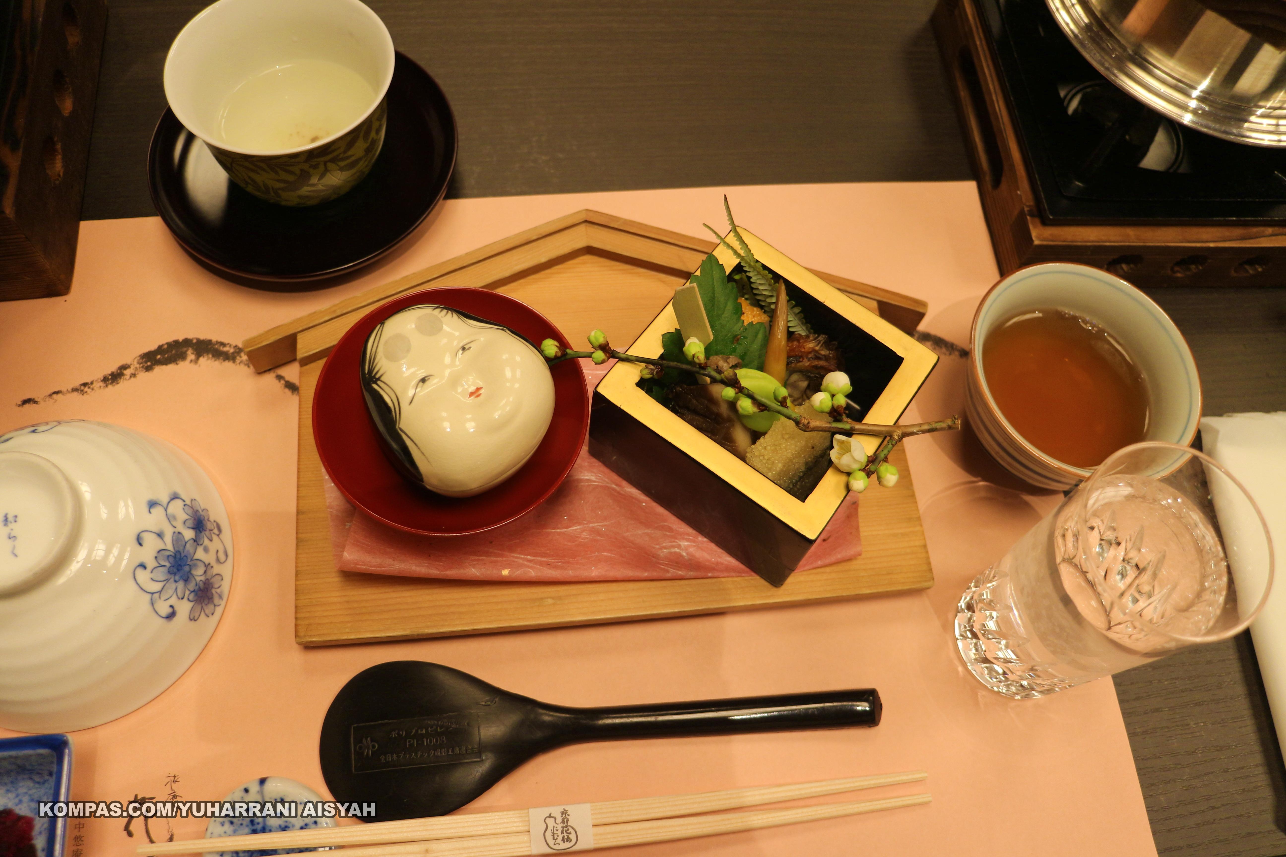 Kaiseki-ryori, hidangan tradisional khas Jepang. (KOMPAS.COM/YUHARRANI AISYAH)