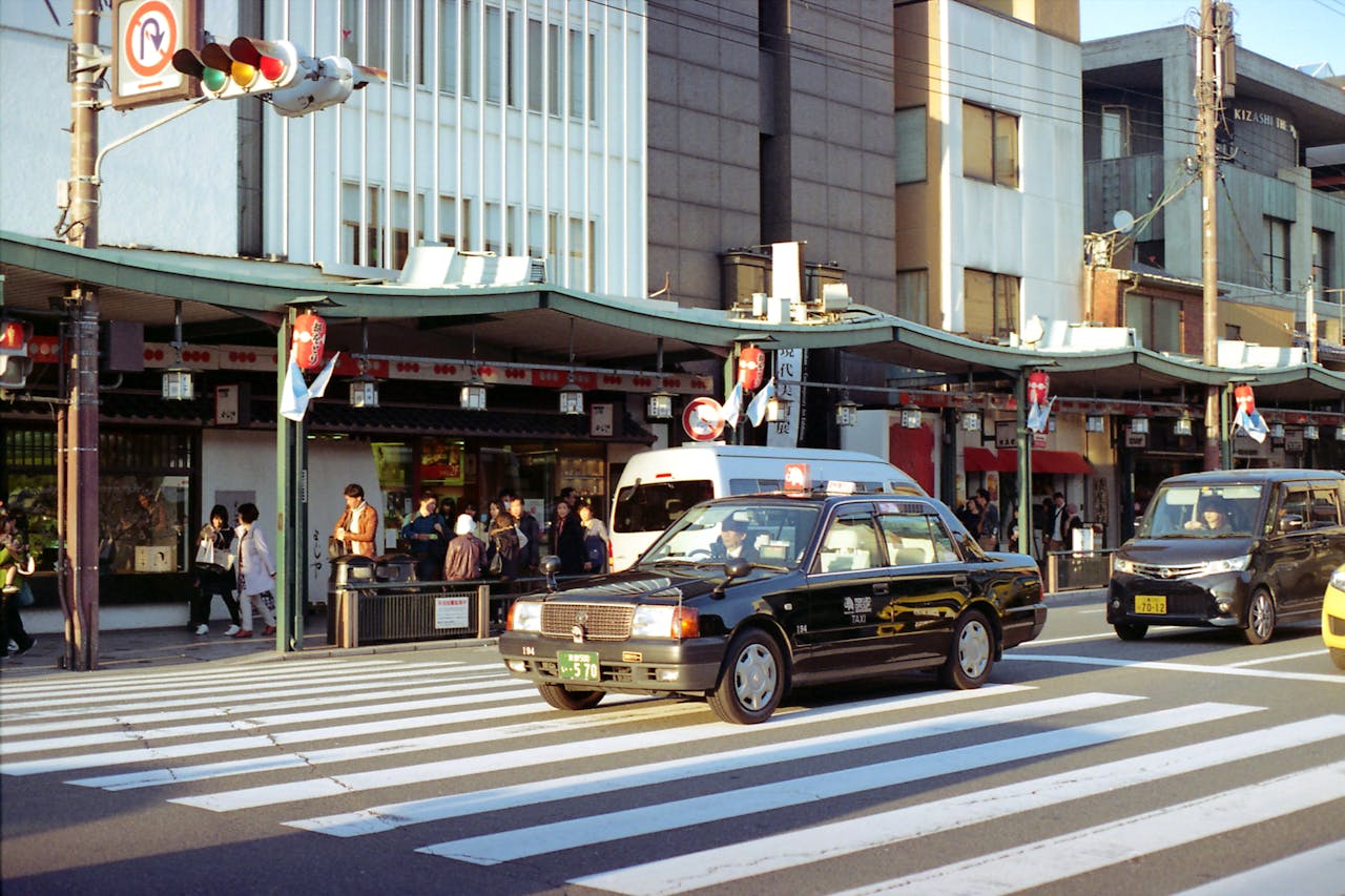 Ilustrasi taksi di Jepang. 