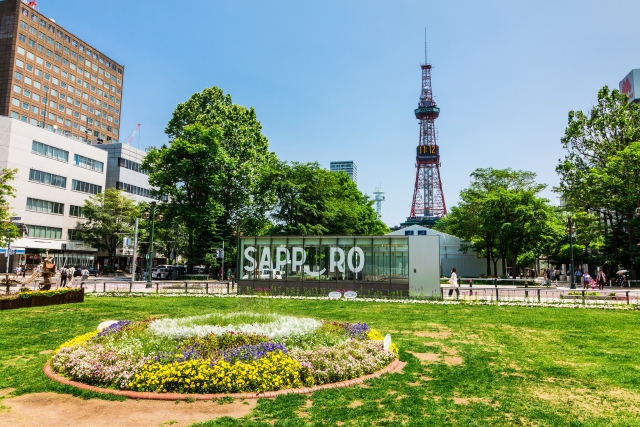 Odori Park TV Tower Sapporo, tujuan wisata di Hokkaido. (PHOTO-AC/PHOTOB)