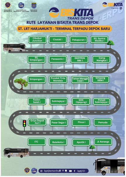 Rute Biskita Trans Depok Dan Cara Bayarnya