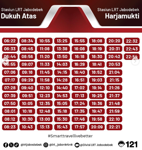 Jadwal LRT Jabodebek Terbaru Mulai 25 September 2024