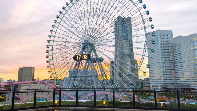 Yokohama Minato Mirai 21 di Kota Yokohama, Prefektur Kanagawa, Jepang.