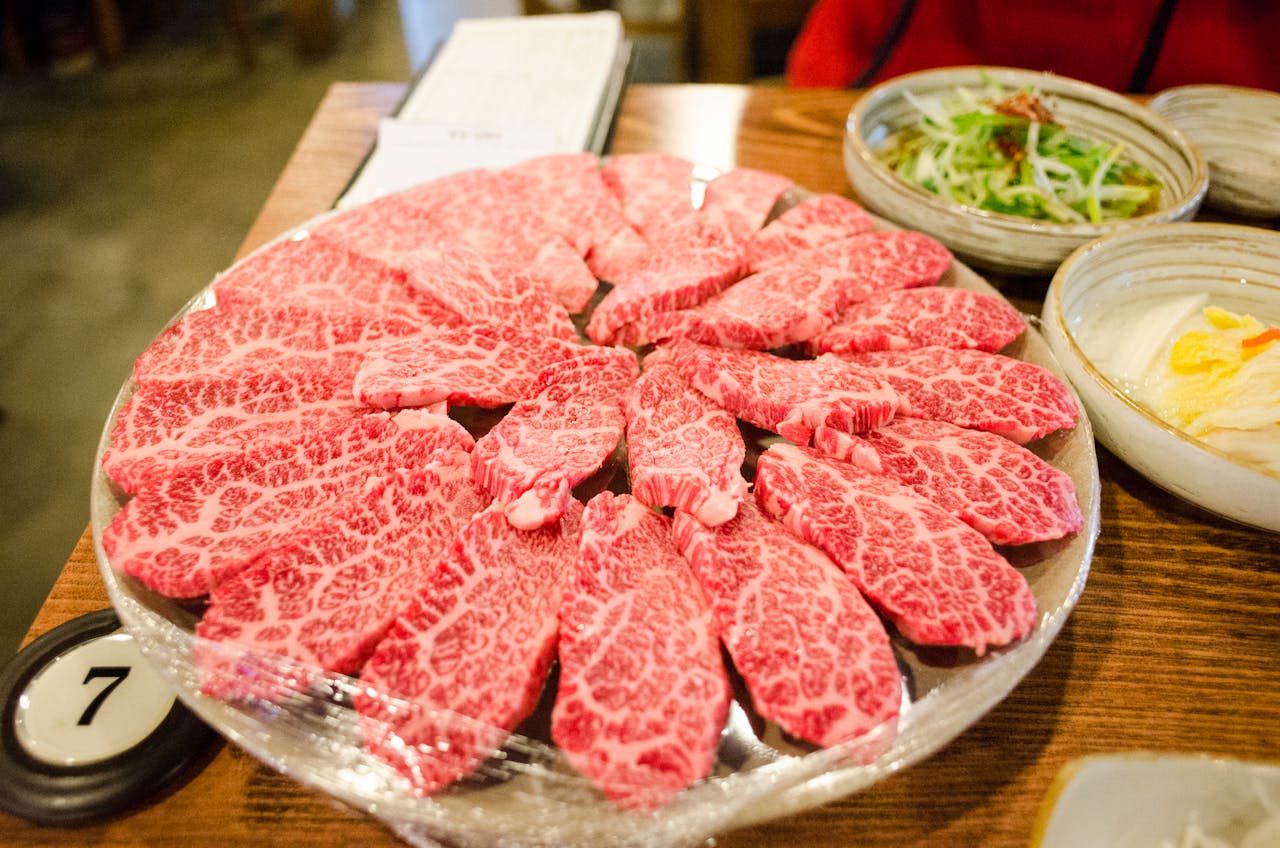 Ilustrasi daging sapi wagyu. 