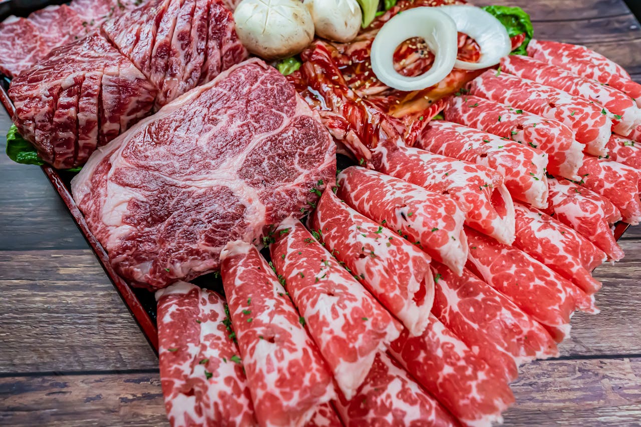 Ilustrasi daging sapi wagyu. 