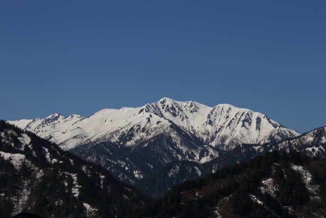 Rute Pegunungan Alpen Tateyama Kurobe di Prefektur Toyama, Jepang.