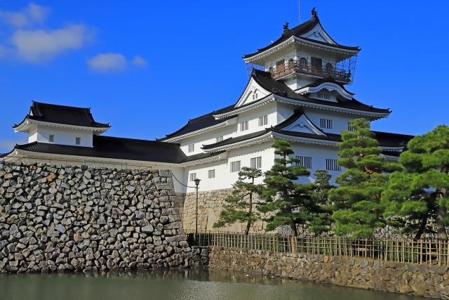 Kastil Toyama di Prefektur Toyama, Jepang.