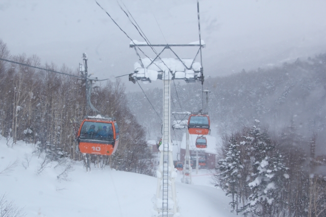 Resor ski di Hokkaido, Jepang.