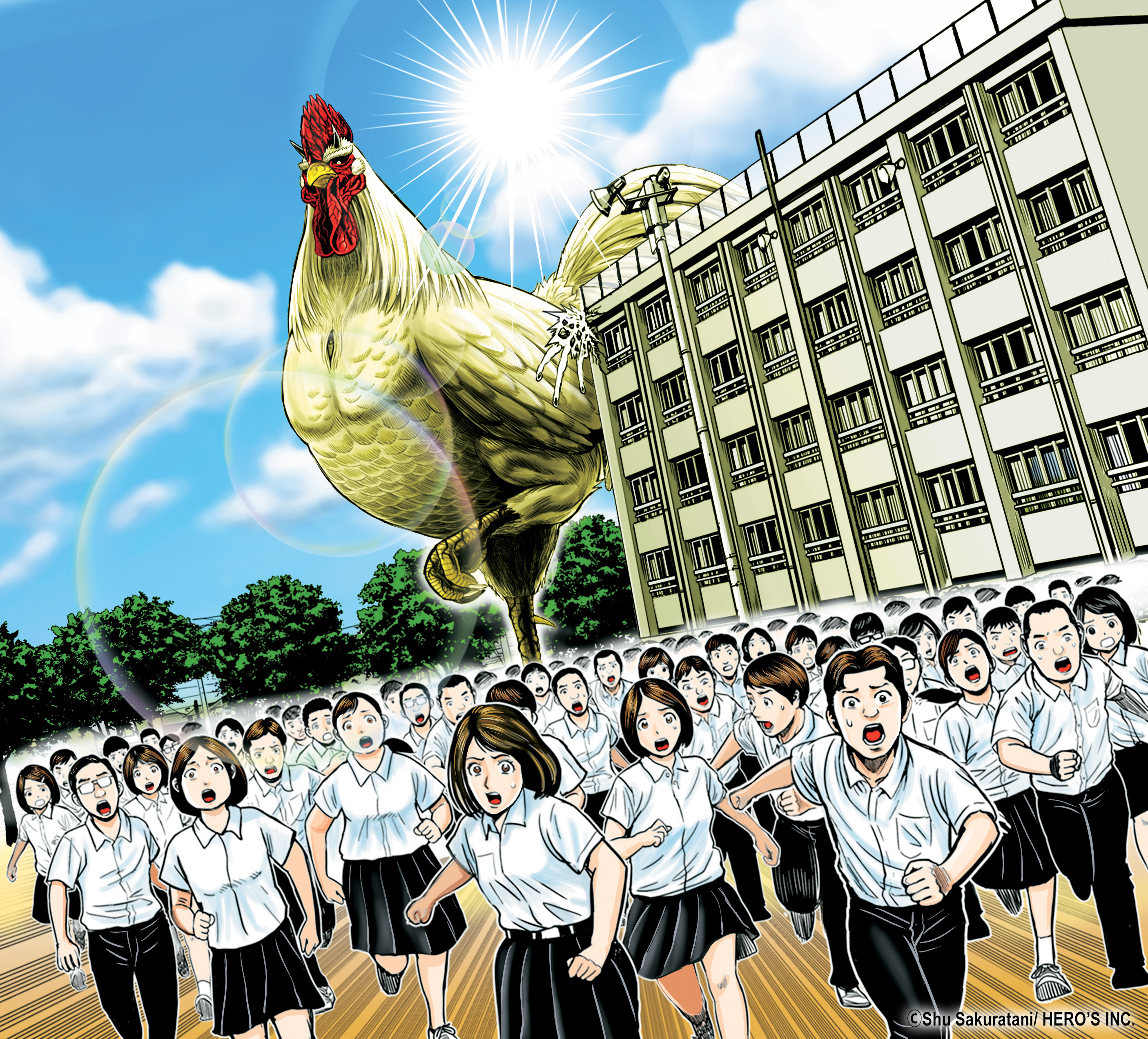 Manga Rooster Fighter menceritakan ayam jantan bernama Keiji yang punya kemampuan luar biasa untuk melawan monster.