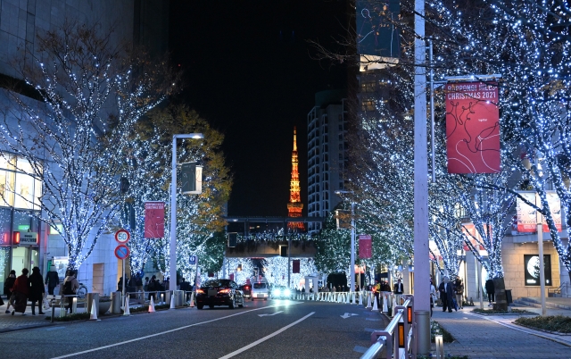 Roppongi Hills Keyakizaka Christmas Illuminations, tempat wisata Natal dan musim dingin di Tokyo, Jepang.