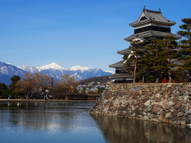 Kastil Matsumoto di Prefektur Nagano, Jepang.