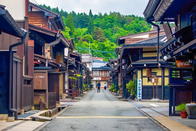 Takayama, daerah zaman Edo di Prefektur Gifu, Jepang.