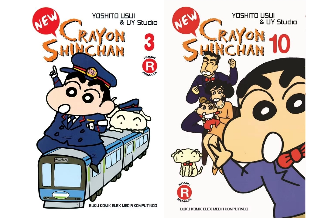 Komik New Crayon Shinchan 3 dan New Crayon Shinchan 10.