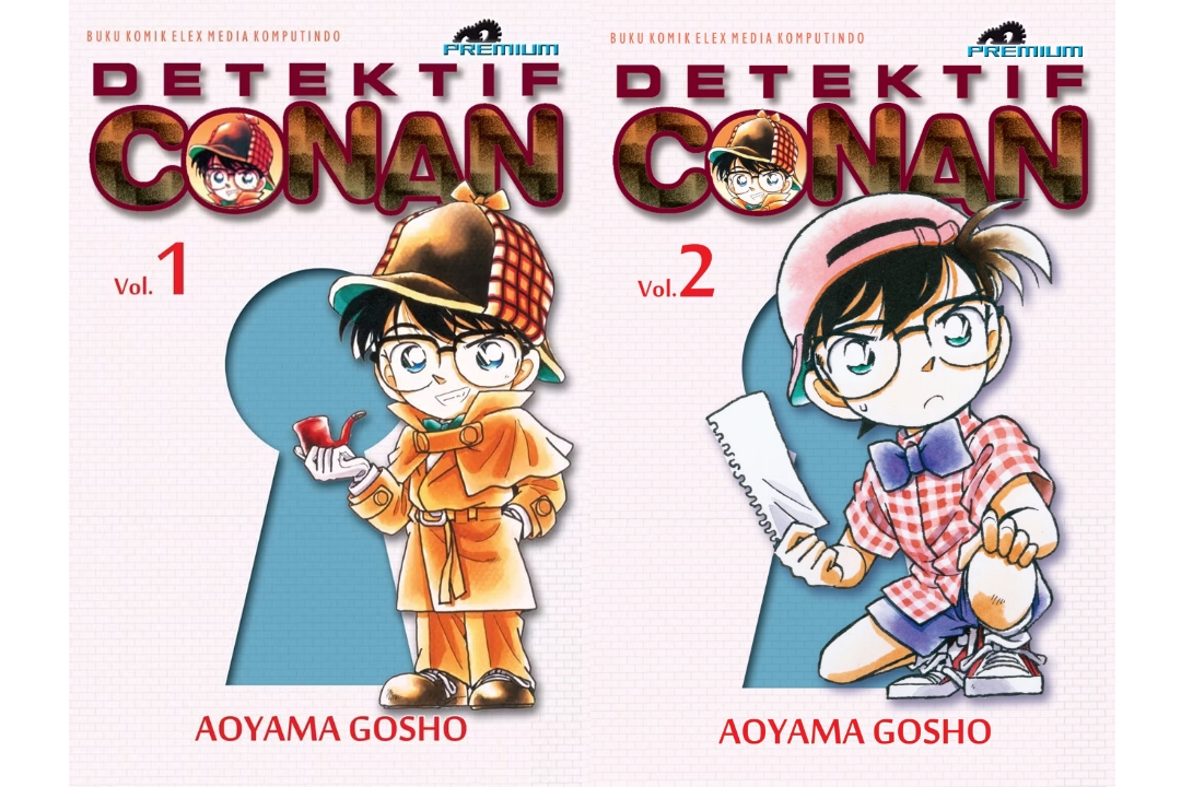 Komik Detektif Conan premium volume 1 dan 2 dengan kisah makin seru.