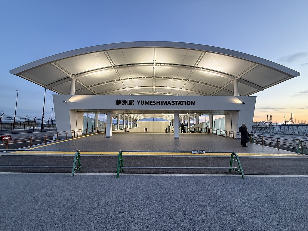 Stasiun Yumeshima, stasiun terbaru di Osaka yang hubungkan kota besar dengan venue Expo 2025. 