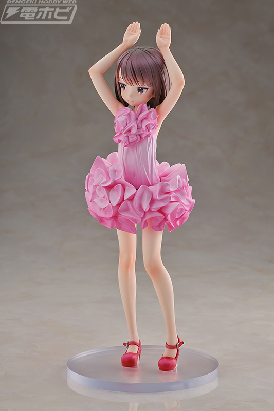 Action figure Ren dari anime SAO Gun Gale Online memakai gaun pink berenda. Figur ini rilis Oktober 2025, tetapi sudah bisa pre-order mulai hari ini sampai 29 Januari 2025.