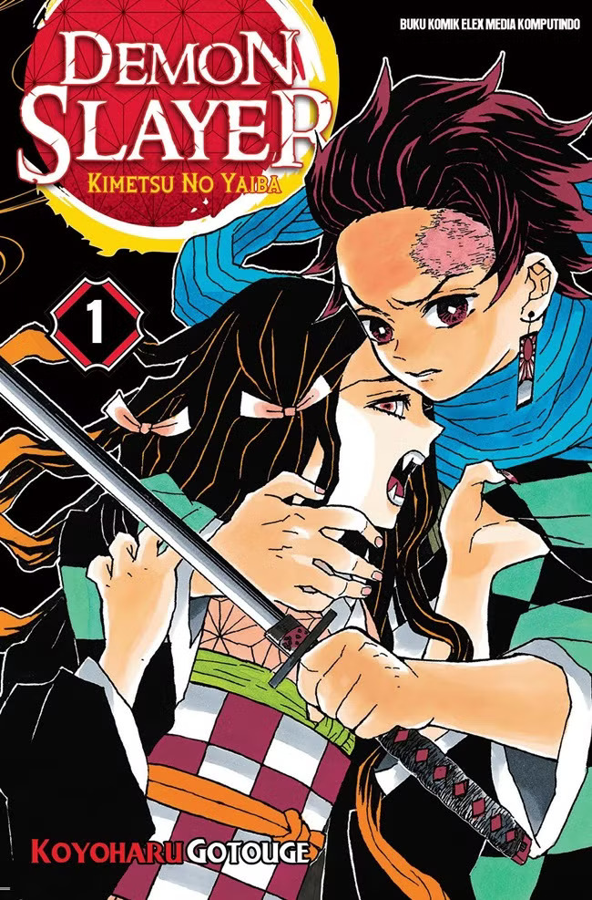 Komik Demon Slayer Kimetsu no Yaiba mengisahkan Tanjiro Komada berusaha melindungi Nezuko yang sudah jadi iblis dan berusaha mengembalikannya jadi manusia.