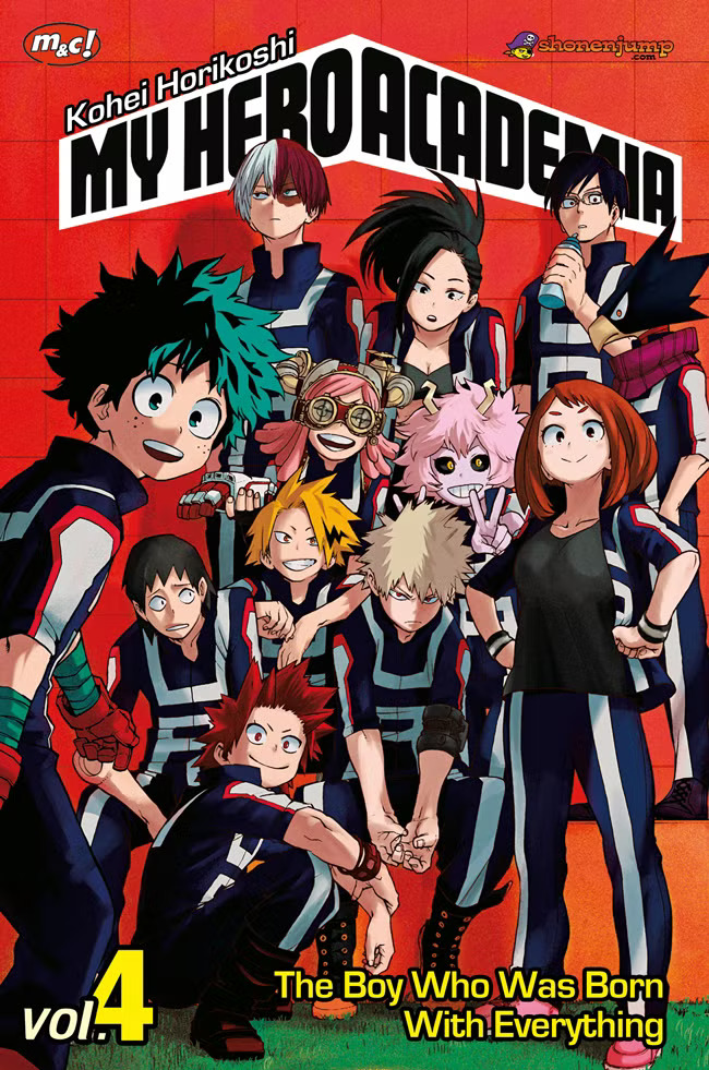 Komik My Hero Academia mengisahkan perjalanan Izuku Midoriya, anak tanpa quirk hingga calon pahlawan, di My Hero Academia.