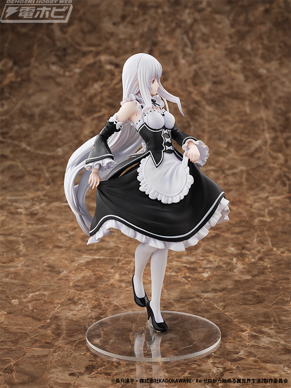 Action figure Echidna dari anime Re Zero memakai baju maid, rilis Januari 2026. Harganya Rp 2,3 juta-an.