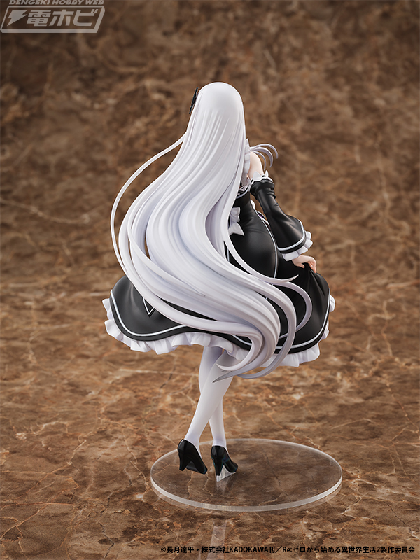 Action figure Echidna dari anime Re Zero memakai baju maid, rilis Januari 2026. Harganya Rp 2,3 juta-an.