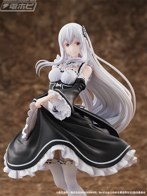 Action figure Echidna dari anime Re Zero memakai baju maid, rilis Januari 2026. Harganya Rp 2,3 juta-an.