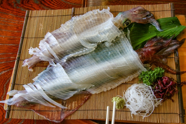 Cumi-cumi yobuko khas Prefektur Saga, Jepang.