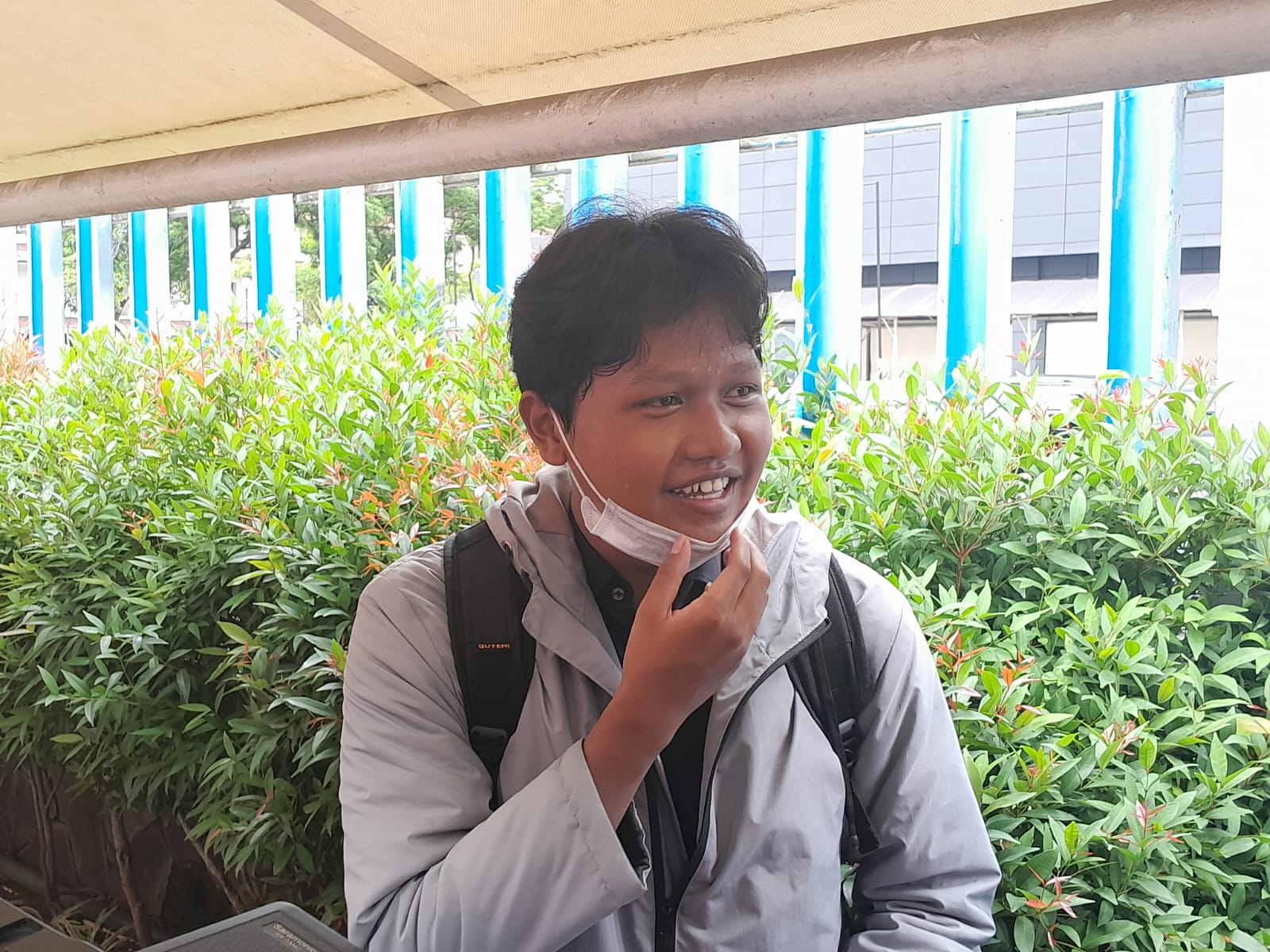 Ahmad Afandi (19), salah satu pencari kerja yang hadir pada Job Fair 2025 Kementerian Ketenagakerjaan, Kamis (22/5/2025). Ia mengaku berminat bekerja di Jepang.