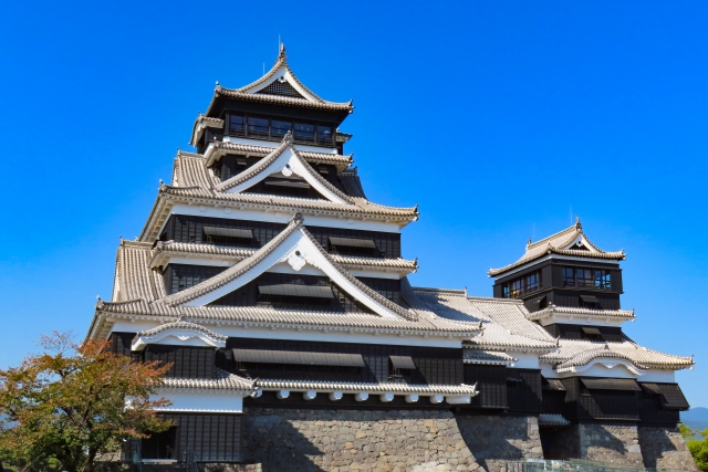 Kastel Kumamoto berusia 425 tahun di Prefektur Kumamoto, Jepang.