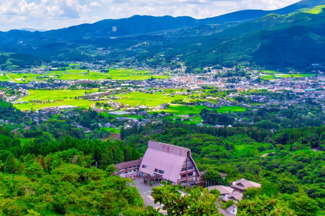 Yufuiun, area pemandian air panas di Prefektur Oita, Jepang.