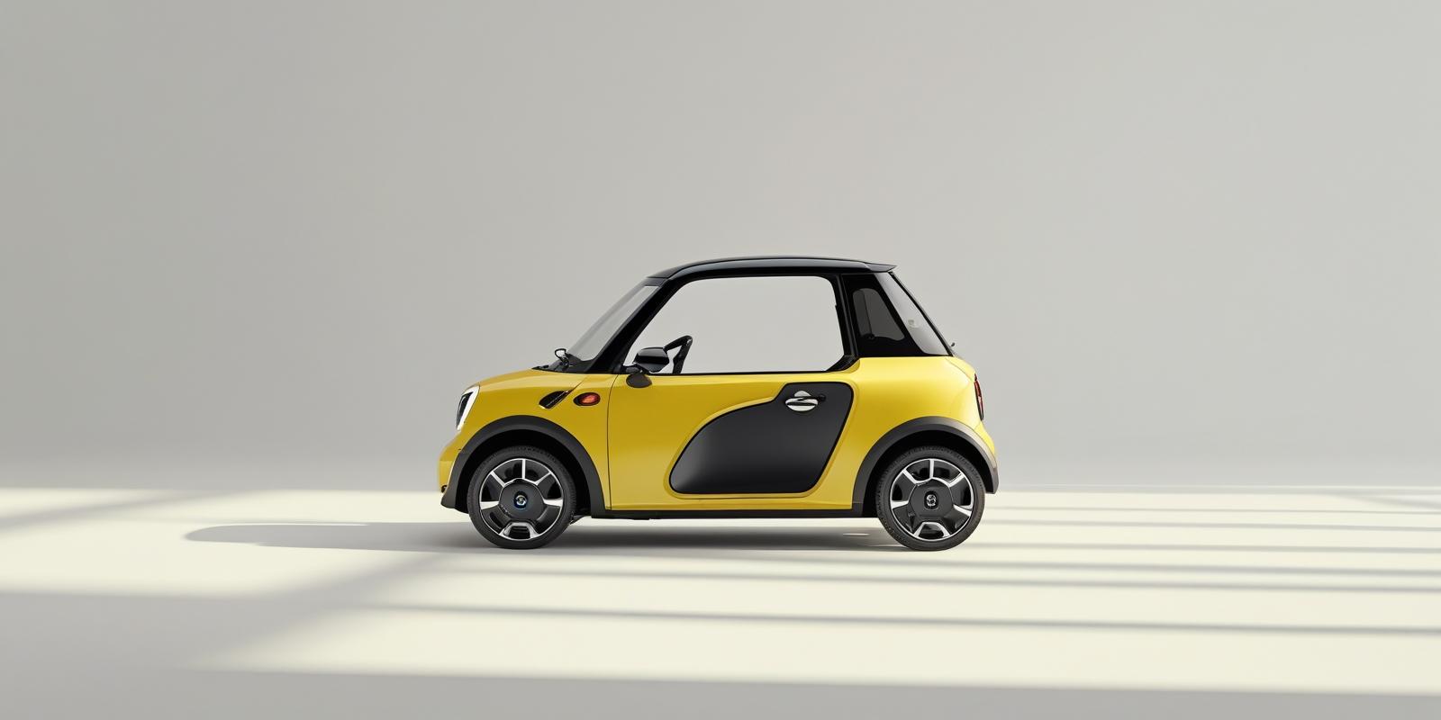 Ilustrasi mobil listrik mini satu kursi.
