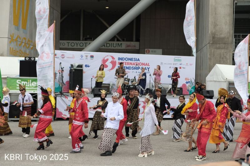 Suasana Festival Hari Persahabatan Internasional yang digelar KBRI Tokyo di Toyota, Prefektur Aichi, Jepang, pada 7 Juni 2025.