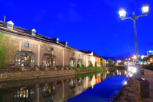 Kanal Otaru di Hokkaido, Jepang.