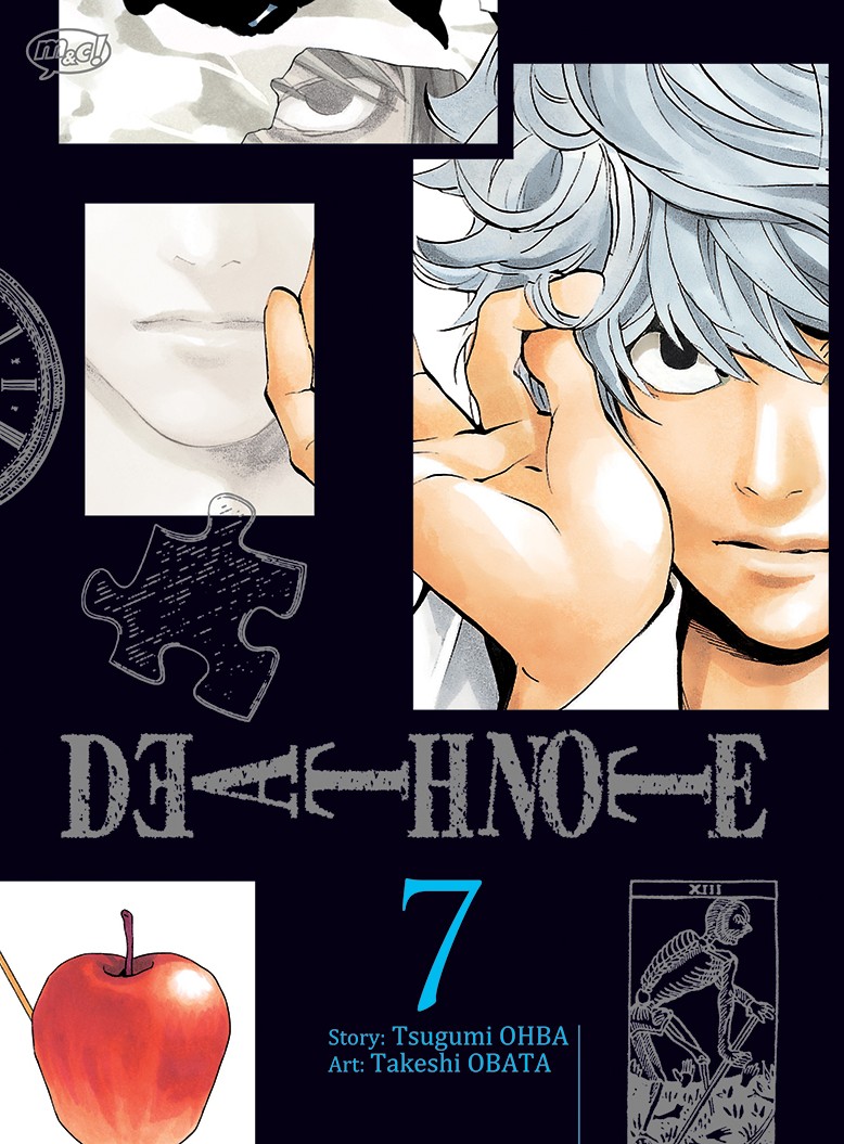 Komik Death Note mengisahkan Light yang menghilangkan nyawa penjahat dengan buku kematian Death Note dan duel kekuatan otak dengan detekfif misterius L.