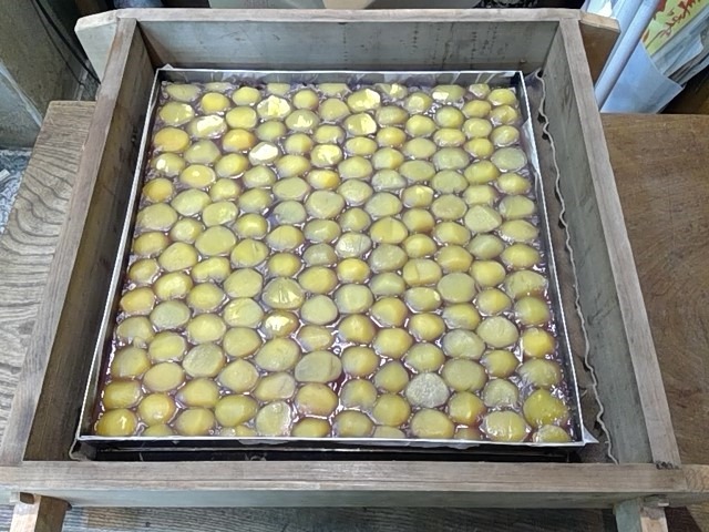 Ryushotei Nishimura, toko makanan khas Jepang kue kukus kastanye di Asakusa, Tokyo.