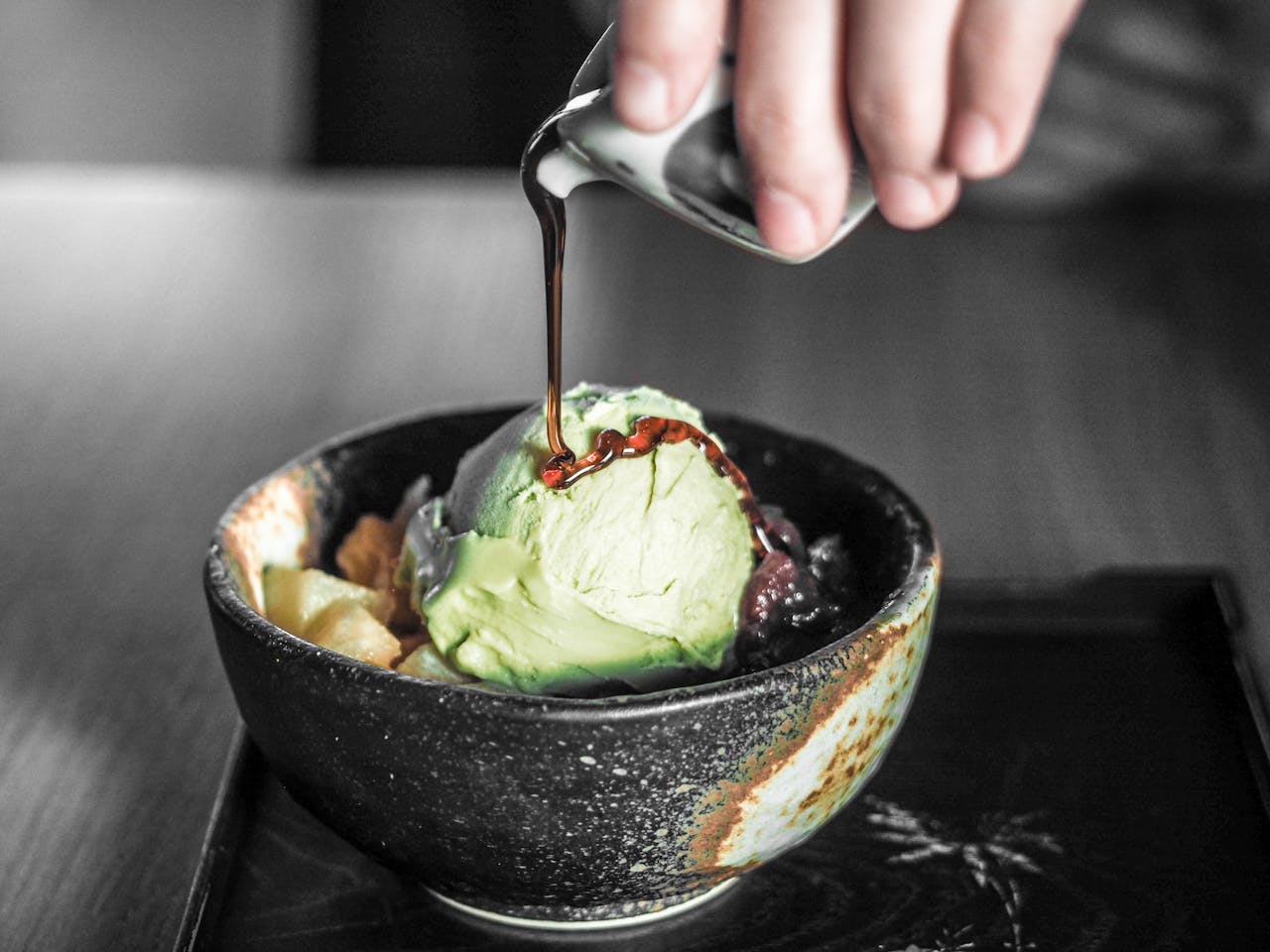 Es krim matcha, salah satu olahan matcha yang populer.