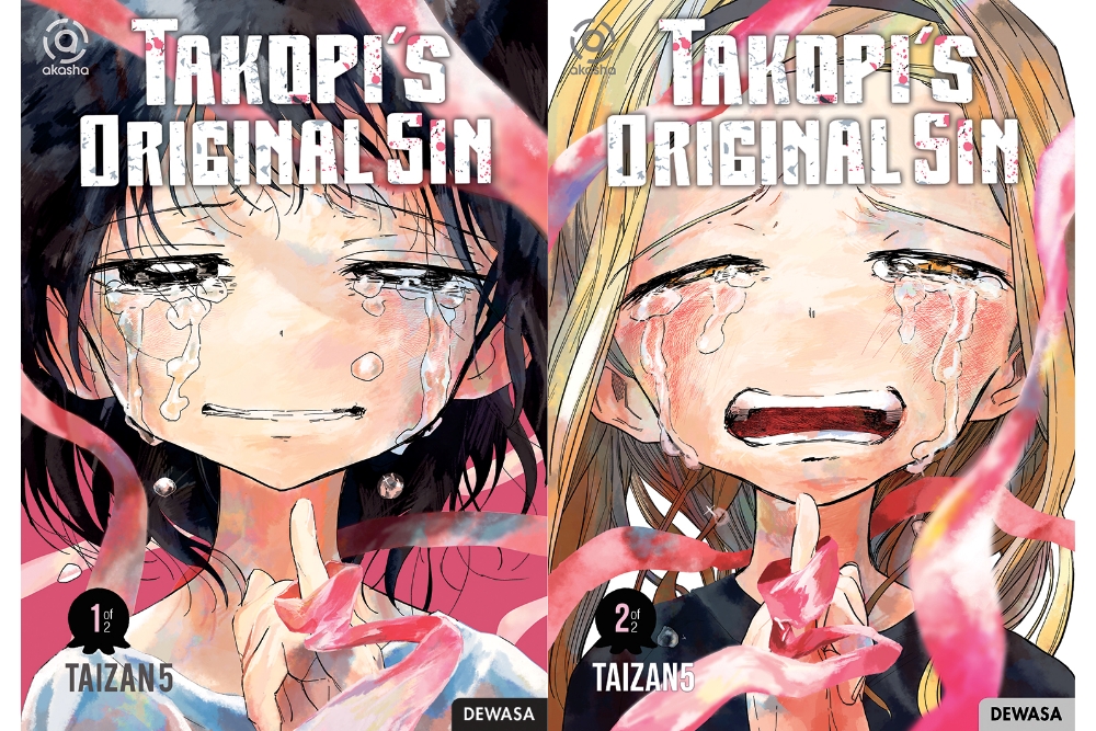Manga Takopis Original Sin mengisahkan alien imut Takopi membantu Shizuka, korban bullying. Namun, ternyata kesedihan dan luka Shizuka tak mudah dihapus dengan Happy Gadget.