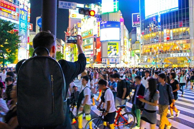 Shibuya Crossing di Tokyo, Jepang.