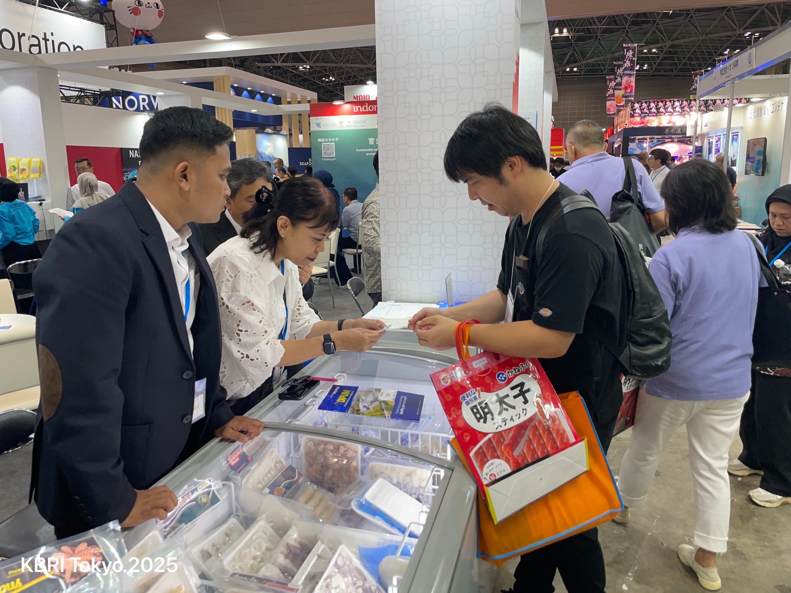 Produk laut Indonesia dalam ajang The 27th Japan International Seafood and Technology Expo (JISTE) 2025 di Tokyo Big Sight pada 20-22 Agustus 2025.