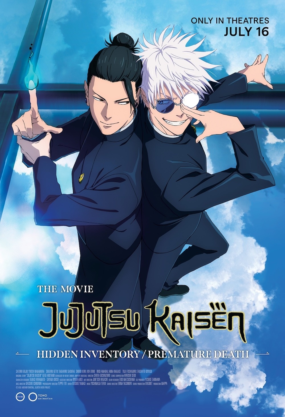 Poster film Jujutsu Kaisen: Hidden Inventory/Premature Death yang akan tayang di bioskop Indonesia mulai 5 September 2025.