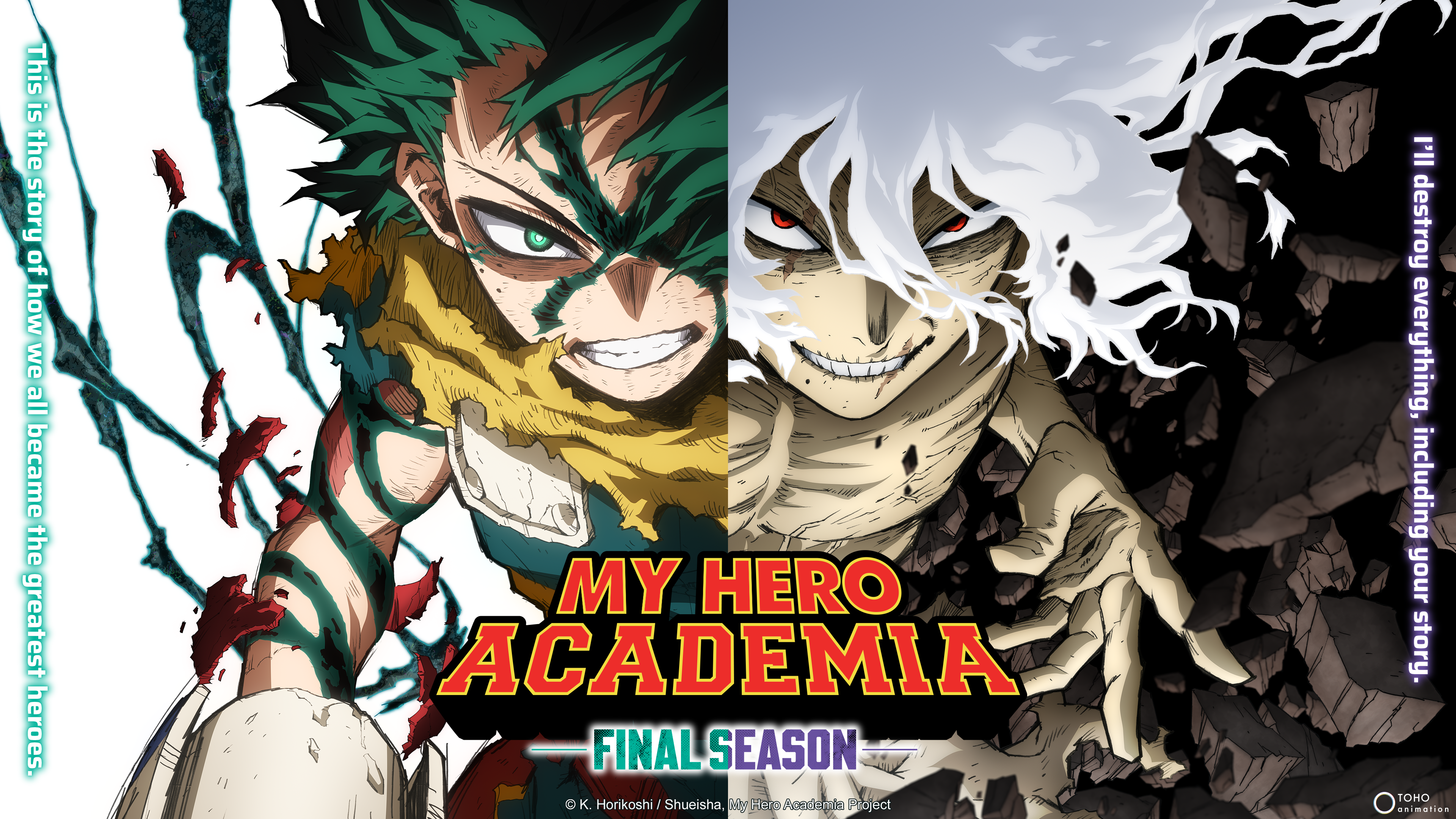 Poster anime My Hero Academia Final Season. My Hero Academia bakal tayang pada musim semi 2025 ini.